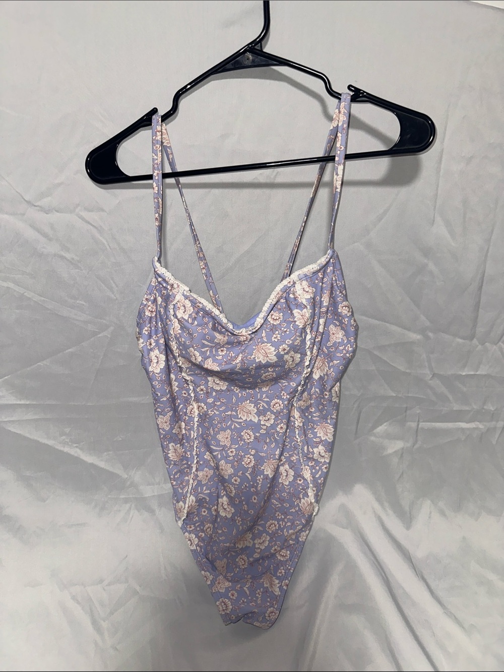 Shade & Shore Lavender Floral One-Piece Swimsuit